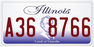 IL license plate A368766