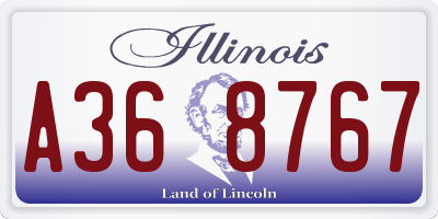IL license plate A368767