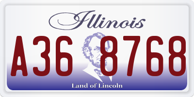 IL license plate A368768