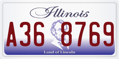 IL license plate A368769