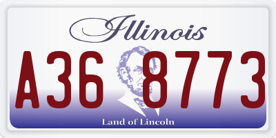 IL license plate A368773