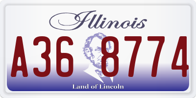 IL license plate A368774