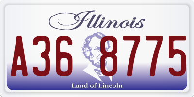 IL license plate A368775