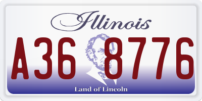 IL license plate A368776
