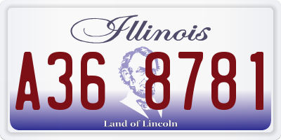 IL license plate A368781