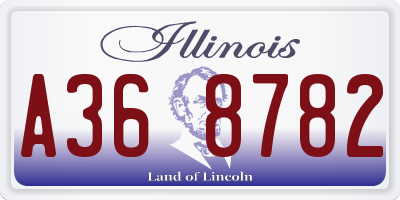 IL license plate A368782