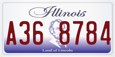 IL license plate A368784