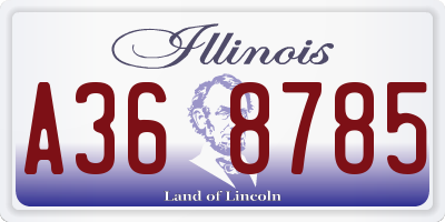 IL license plate A368785