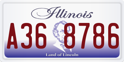 IL license plate A368786