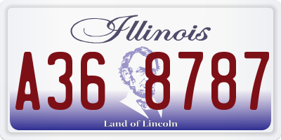 IL license plate A368787