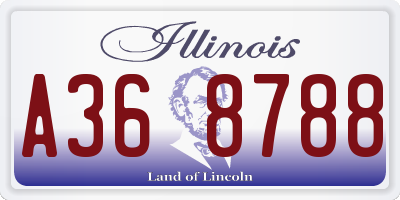 IL license plate A368788