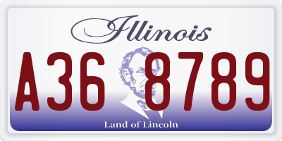 IL license plate A368789