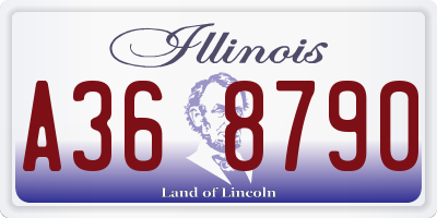 IL license plate A368790