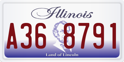 IL license plate A368791