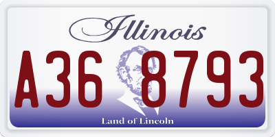IL license plate A368793