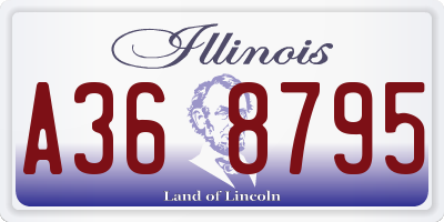 IL license plate A368795