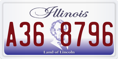 IL license plate A368796