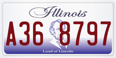 IL license plate A368797