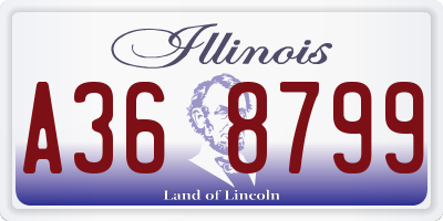 IL license plate A368799