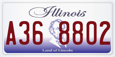 IL license plate A368802