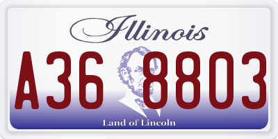 IL license plate A368803