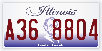 IL license plate A368804