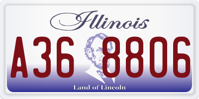 IL license plate A368806