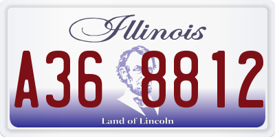 IL license plate A368812