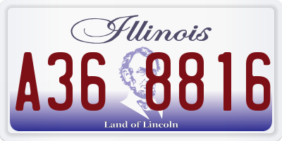 IL license plate A368816