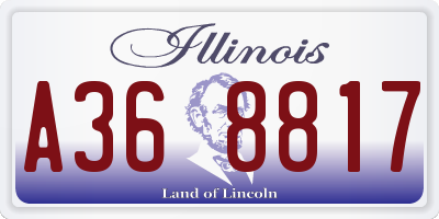 IL license plate A368817