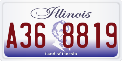 IL license plate A368819
