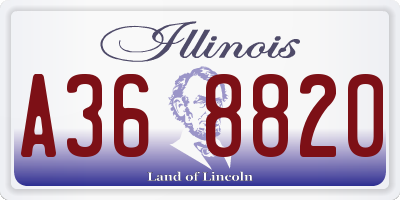 IL license plate A368820