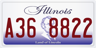 IL license plate A368822