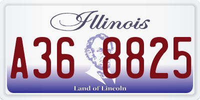 IL license plate A368825