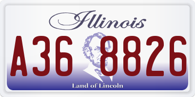 IL license plate A368826