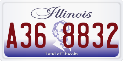 IL license plate A368832
