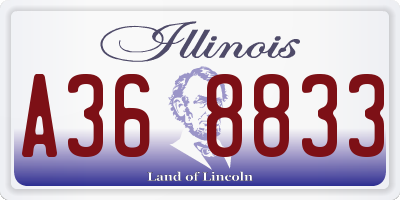 IL license plate A368833