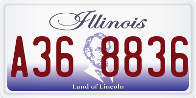 IL license plate A368836