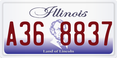 IL license plate A368837