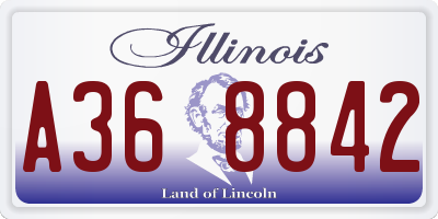 IL license plate A368842