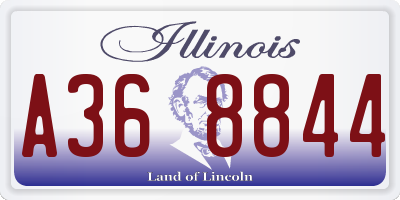 IL license plate A368844