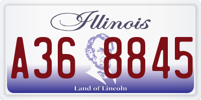 IL license plate A368845