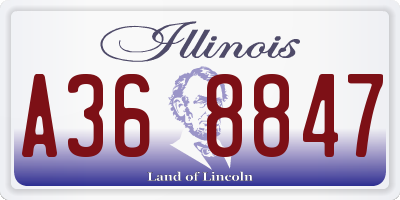 IL license plate A368847
