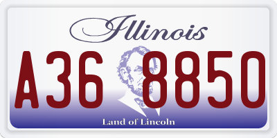 IL license plate A368850
