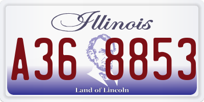 IL license plate A368853