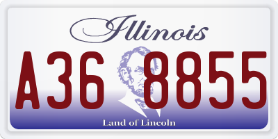 IL license plate A368855