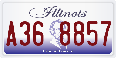 IL license plate A368857