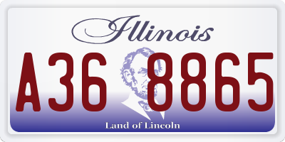 IL license plate A368865