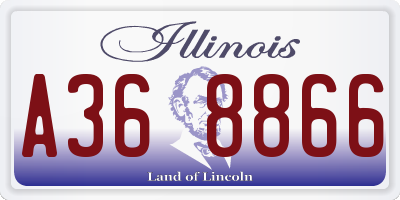 IL license plate A368866