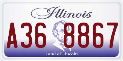 IL license plate A368867